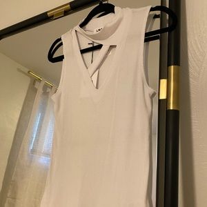 NWT LNA Cut Out Tank, White Size Small